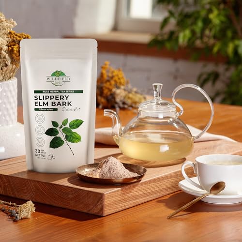 30 Bags Slippery Elm Tea Herbal Tea (Ulmus Rubra) - 30 Count 1.5g Bags ...