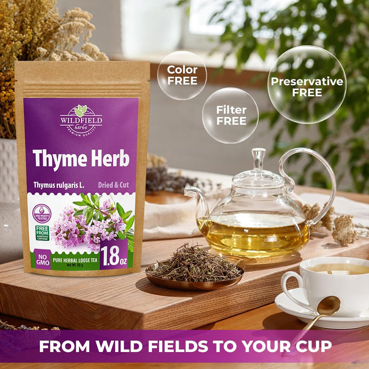 1.8 oz. Thyme Tea Thyme Leaves Tyme Herb Tea (Thymi Serpiylli Herba ...