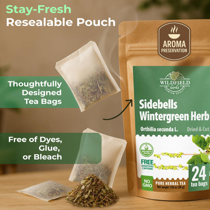 24 Bags Dried Cut Sidebells Wintergreen Herb Tea (Orthilia Secunda ...
