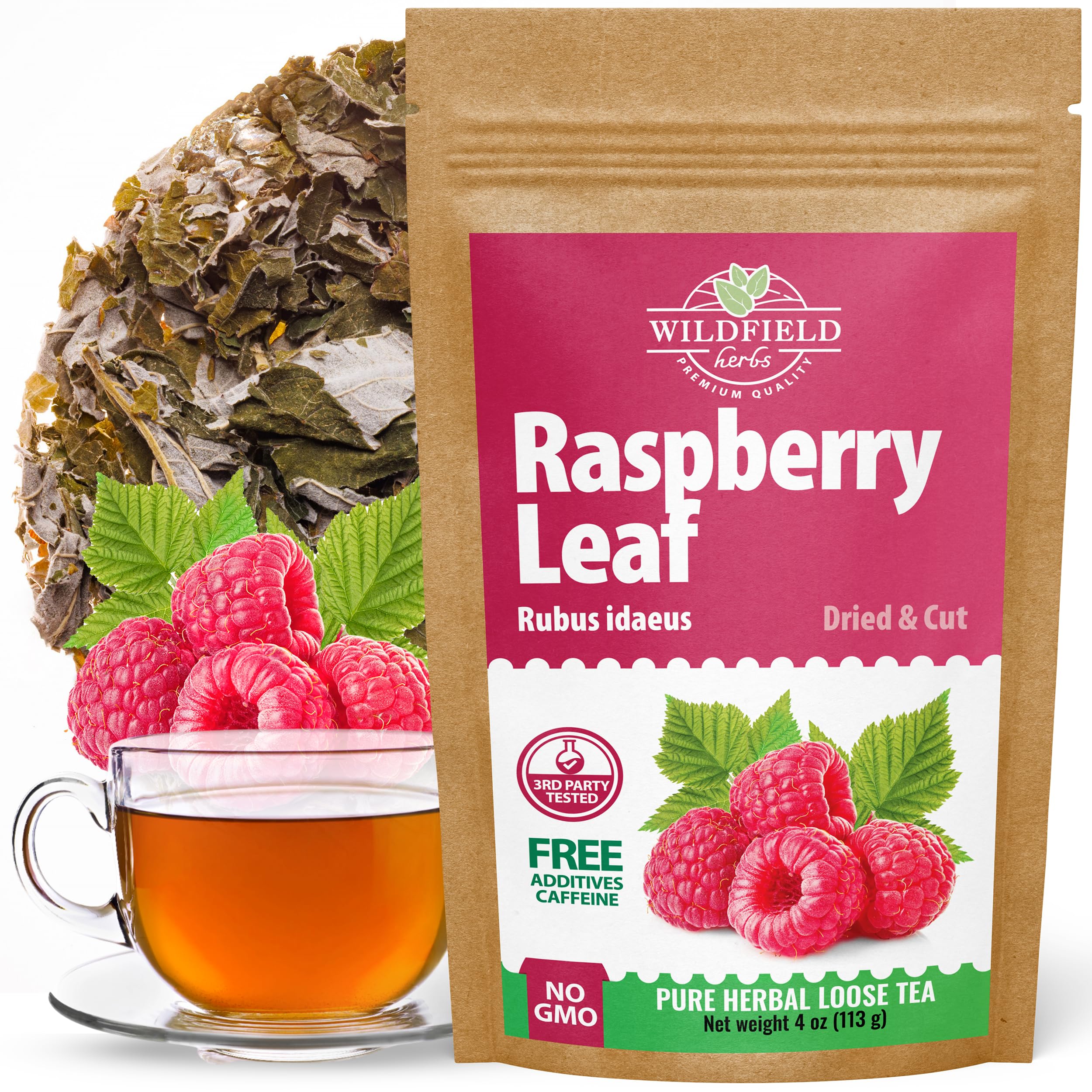 4 oz. Raspberry Leaf Tea Rasberry Leaf Herbs (Rubus Idaeus Folium) - 1 ...