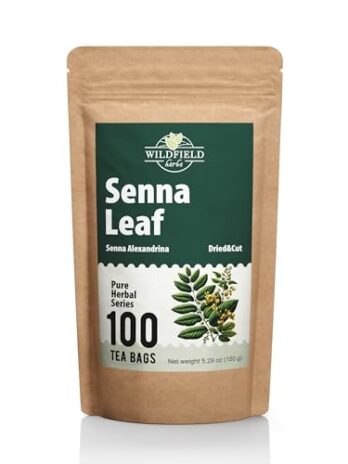 100 Bags Senna Leaf Senna Leaves Tea Bags Herbal Tea (Senna alexandrina) – 100 Count 1.5g Tea Bags Senna Loose Leaf Tea hoja de sen hojas de sen para te