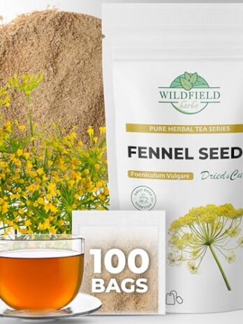 100 Bags Fennel Tea Fennel Seed Tea Herbal (Foeniculum vulgare) – 100 Count 1.5g Fennel Tea Bags Fennel Herb Tea Hinojo