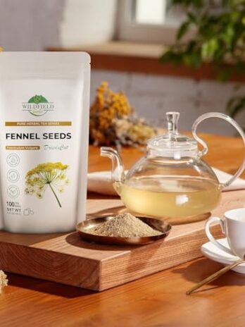 100 Bags Fennel Tea Fennel Seed Tea Herbal (Foeniculum vulgare) – 100 Count 1.5g Fennel Tea Bags Fennel Herb Tea Hinojo