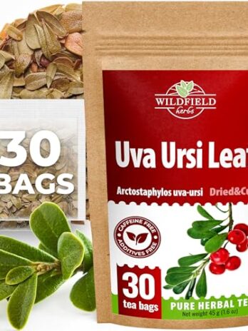 30 Uva Ursi Leaf Uva Ursi Tea Herbal (Arctostaphylos uva-ursi) – 30 Count 1.5g Tea Bags Ursa Bag Uva-ursi Herb Tea Arctostaphylos uva-ursi