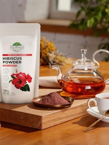 100 Hibiscus Tea Bags Flowers Hibiscus Herb Powder Bag (Hibiscus sabdariffa) – 100 Count 1.5g Tea Bags Hibisco