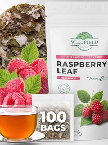 100 Bags Raspberry Leaf Tea Rasberry Leaf Herbs (Rubus idaeus folium) – 100 Count 1.5g Tea Bags Rasberry Leave Tea Hojas de frambuesa