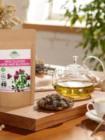 Dried Cut Red Clover Herb and Blossom Herbal Tea (Trifolium pratense L.) Red Clover Blossom Herb Tea – 20 Count 1.5 g Tea Bags