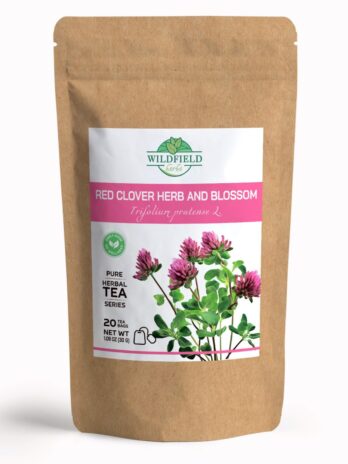 Dried Cut Red Clover Herb and Blossom Herbal Tea (Trifolium pratense L.) Red Clover Blossom Herb Tea – 20 Count 1.5 g Tea Bags