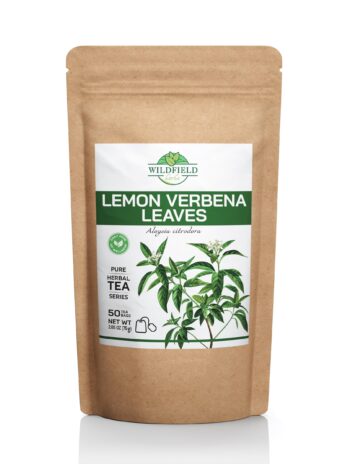 50 Bags Lemon Verbena Tea Dried Cut Leaves Herb (Aloysia citrodora) – 50 Count 1.5g Lemon Beebrush Loose Leaf Herbal Tea Bags te de verbena de limon