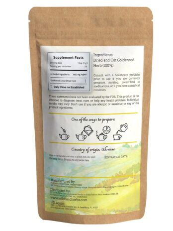 1.8 oz. Goldenrod Tea Herb Golden Root (Solidago virgaurea L.) – 50g Dried Golden Rod Herbs Herbal Tea