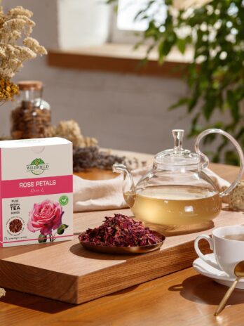 24 bags Rose Tea Dry Rose Petals Herbal Tea (Rosa rubiginosa) – 24 Count 2 g Tea Bags Rose Petals Dried pétalos de rosa