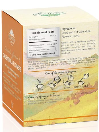 1.8 oz. Calendula Tea Dried Calendula Flowers Herb Herbal Marigold Tea (Calendula officinalis) – Calendula Petals Flower Herb Tea kalendula te de calendula