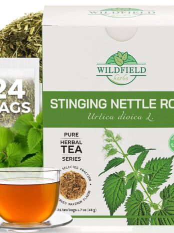 24 bags Nettle Root Dried Stinging Nettle Root Herbal Tea (Nettle Urtica dioica) – 24 Count 2g Tea Bags Stinging Nettle Root Herb Tea raíz de ortiga