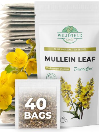 40 Mullen Tea Mullein Tea Leaf (Verbáscum L.) – 40 Count 1.5g Tea Bags Mullen Leaves Mullein Loose Leaf Tea Hoja de gordolobo