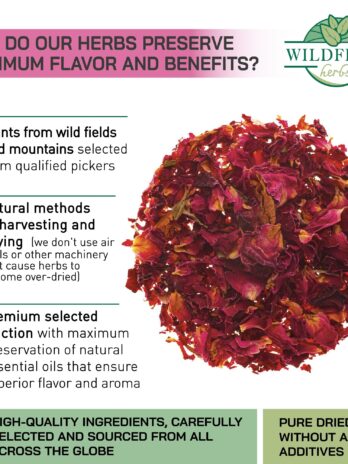 4 oz. Rose Tea Dry Rose Petals Herbal Tea (Rosa rubiginosa) – 113g Tea Bags Rose Petals Dried pétalos de rosa