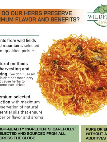 1.8 oz. Calendula Tea Dried Calendula Flowers Herb Herbal Marigold Tea (Calendula officinalis) – Calendula Petals Flower Herb Tea kalendula te de calendula