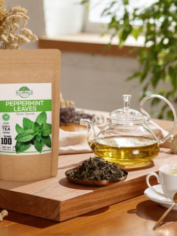 100 Bags Mint Tea Bags Peppermint Tea Bags Loose Leaf Fresh Mint Leaves (Menta Piperita) – 100 Count 1.5g BagsTea Bags Dried Peppermint Leaves Herbal Teate de menta