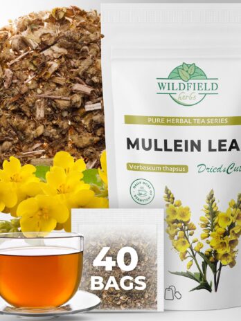 40 Mullen Tea Mullein Tea Leaf (Verbáscum L.) – 40 Count 1.5g Tea Bags Mullen Leaves Mullein Loose Leaf Tea Hoja de gordolobo