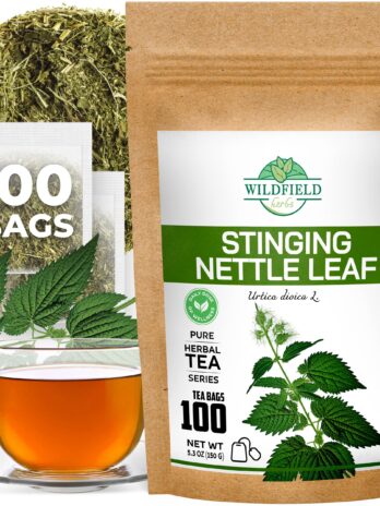 100 Bags Nettle Leaf Tea Ortiga Planta Dried Nettle Herb Bulk (Urtica dioica) – 100 Count 1.5g Tea Bags Stinging Nettle Leaf Herb Tea Stinging Nettle Leaves Herbal Tea ortiga verde te