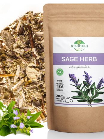 20 Bags Dried Sage Herb Herbs Tea (Salvia officinalis) – 20 count Tea Bags Sage Herbal Tea Salvia Sage