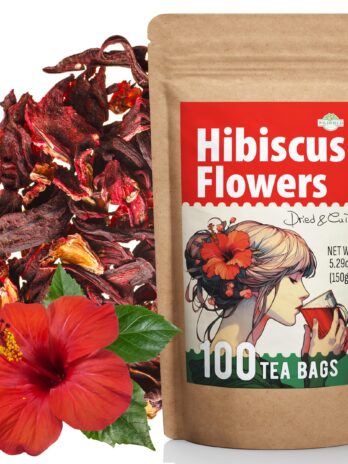 100 Bags Dried Hibiscus Flower Tea Herbal flor de jamaica (Hibiscus) – 100 Count 1.5g Tea Bags Dry Dried Hibiscus Flowers Hibiscus Herb Tea Hibisko