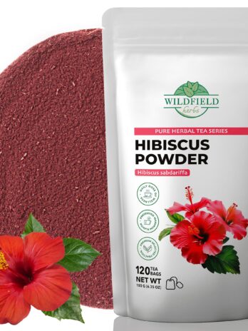 100 Hibiscus Tea Bags Flowers Hibiscus Herb Powder Bag (Hibiscus sabdariffa) – 100 Count 1.5g Tea Bags Hibisco