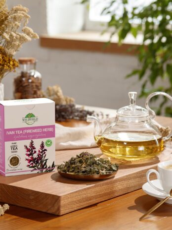 WILDFIELD HERBS 24 Bags Ivan Tea Siberian Fireweed Tea Herb Blooming Sally Tea (Chamerion angustifolium) – Herbal Tea Ivan Chai 24 Count 2g Tea Bags Epilobium angustifolium Иван Чай