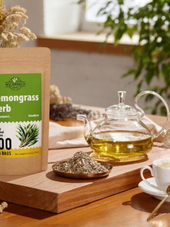 100 Bags Dried Lemongrass Tea Lemon Grass Leaf Herbal Tea (Cymbopogon) – 100 Count 1.5g Tea Bags Lemongrass Chai Herb Tea Limoncillo (Hierba Limon)