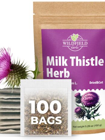 100 Bags Milk Thistle Herb Dried Milk Thistle Herbal Tea Bags (Silybum marianum) – 100 Count 1.5g Tea Bags Dry Milk Thistle Herb Tea Cardo Mariano