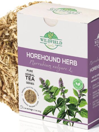 Dried Horehound Herb Tea (Marrubium vulgare) Horehound Herbal Tea MARRUBIO BLANCO – 24 Count 1.5 g Tea Bags