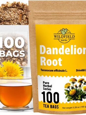 100 Bags Dandelion Root Tea Dandelion Tea Herbal (Taraxacum officinale) – 100 Count 1.5g Tea Bags Dried Dandelion Root Tea Herb raíz de diente de león