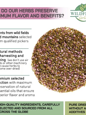 4 oz. Dried Heather Flowers And Leaves Herbal Tea (Calluna vulgaris) – 113g Brecina flores y hojas