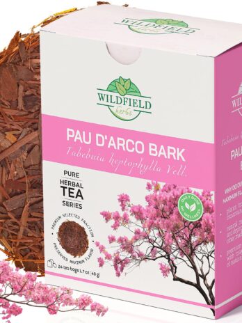 24 bags Pau D’ Arco Tea Inner Bark (Tabebuia heptaphylla Vell.) – 24 Count 2g Tea Bags pau d arco Inner Bark Herbal Tea Corteza de Pau Darco (Palo de Arco)