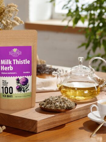 100 Bags Milk Thistle Herb Dried Milk Thistle Herbal Tea Bags (Silybum marianum) – 100 Count 1.5g Tea Bags Dry Milk Thistle Herb Tea Cardo Mariano