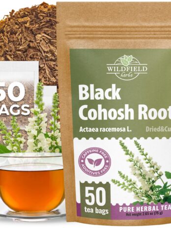 24 bags Black Cohosh Tea Black Cohosh Root Herbal Tea (Actaea racemosa) – 24 Count 2 g Tea Bags Black Cohosh Herb Tea Cohosh