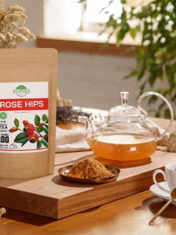 100 Bags Rosehips Tea Dried Rose Hips Crushed Rose Hips (Roza Cinamomea) – 100 Count 1.5 g Rose Hip Tea Bags Rosehip Berries Whole Rose Hips