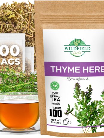 100 bags Thyme Tea Thyme Leaves Tyme Herb Tea (Thymi Serpiylli Herba) – 100 Count 1.5 g Tea Bags Thymus Serpyllum Herb Tea Breckland Creeping Thyme