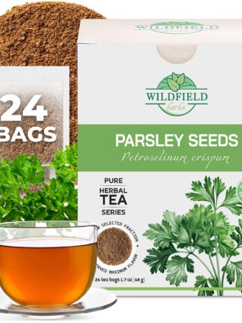 24 bags Parsley Tea Bags Herb Tea (Petroselinum crispum) – 24 Count 2 g Tea Bags Parsley Herbal Tea Semillas de perejil