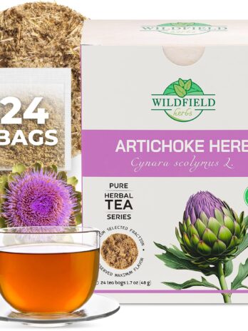 24 bags Alcachofa Artichoke Leaf Dried Artichokes Blend Herb Tea (Cynara cardunculus) – 24 Count 2g Tea Bags Herbal hojas de alcachofa seca