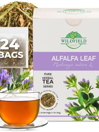 24 bags Alfalfa Leaf Alfalfa Herb Tea (Medicago sativa) – 24 Count 2g Tea Bags Alfalfa Loose Leaf Tea Herbal Alfalfa Leaves