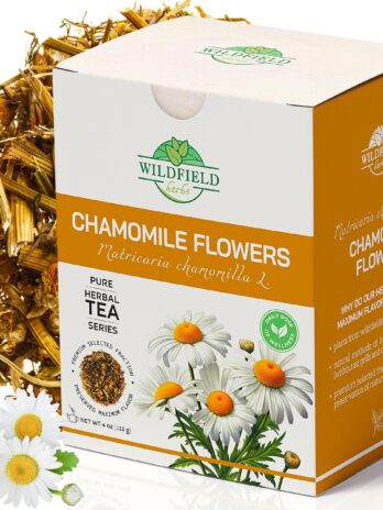 4 oz. Chamomile Tea Loose Leaf Dried Chamomile Flowers Manzanilla Tea (Matricaria chamomilla) – 113g Camomile Flower Chamomile Herb Tea Flores de manzanilla tea