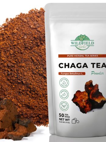 50 Bags Chaga Tea Chaga Mushroom Tea Herbal (Inonotus obliquus) – 50 Count 1.5g Tea Bags Chaga Herb Tea