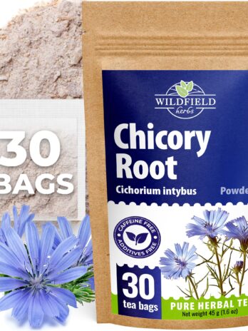 30 Tea Chicory Root Tea Herbal (Cichorium intybus) – 30 Count 1.5g Tea Bags Chicory Root Tea Herb Achicoria