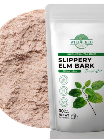 30 Slippery Elm Tea Bags Herbal Tea (Ulmus rubra) – 30 Count 1.5g Tea Bags Slippery Elm Bark Tea Herb Olmo