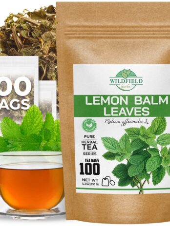 100 Bags Dried Lemon Balm Herb Frontier Loose Lemon Balm Tea Bags (Melissa Officinalis tea) – 100 Count 1.5 g Tea Bags Melissa Herb Tea te de toronjil