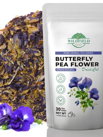 30 Butterfly Tea Blue Butterfly Pea Flower Herbal Tea (Clitoria ternatea) – 30 Count 1.5g Butterfly Tea Bags Té azul anchán