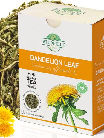 24 bags Dried Dandelion Leaf Tea (Taraxacum officinale) – 24 Count 2g Tea Bags Dandelion Tea Loose Leaf Herbal Tea hojas de diente de león