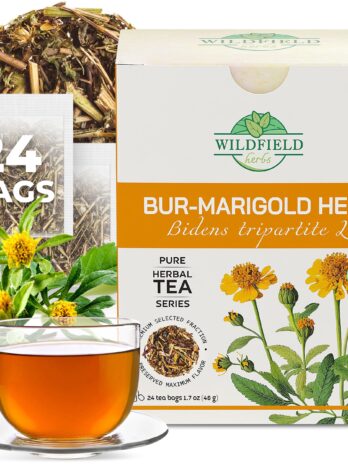 24 bags Dried Marigold Bur Marigold Herb Tea Marygold Tea (Bidens tripartita L.) – 24 Count 2 g Tea Bags 100% Chereda Bur-marigold Herbal Tea cáñamo acuático