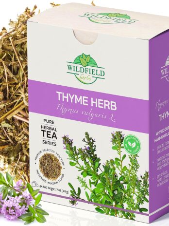 24 Tea Bags Thyme Leaves Tyme Herb Tea (Thymus vulgaris) – 24 Count 2g Tea BagsThymus Serpyllum Herb Tea Breckland Creeping Thyme hierba de tomillo