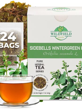 24 bags Dried Cut Sidebells Wintergreen Herb Tea (Orthilia secunda) – 24 Count 2g Tea Bags One-Sided Wintergreen Herbal Tea Orthilia (Peralito)